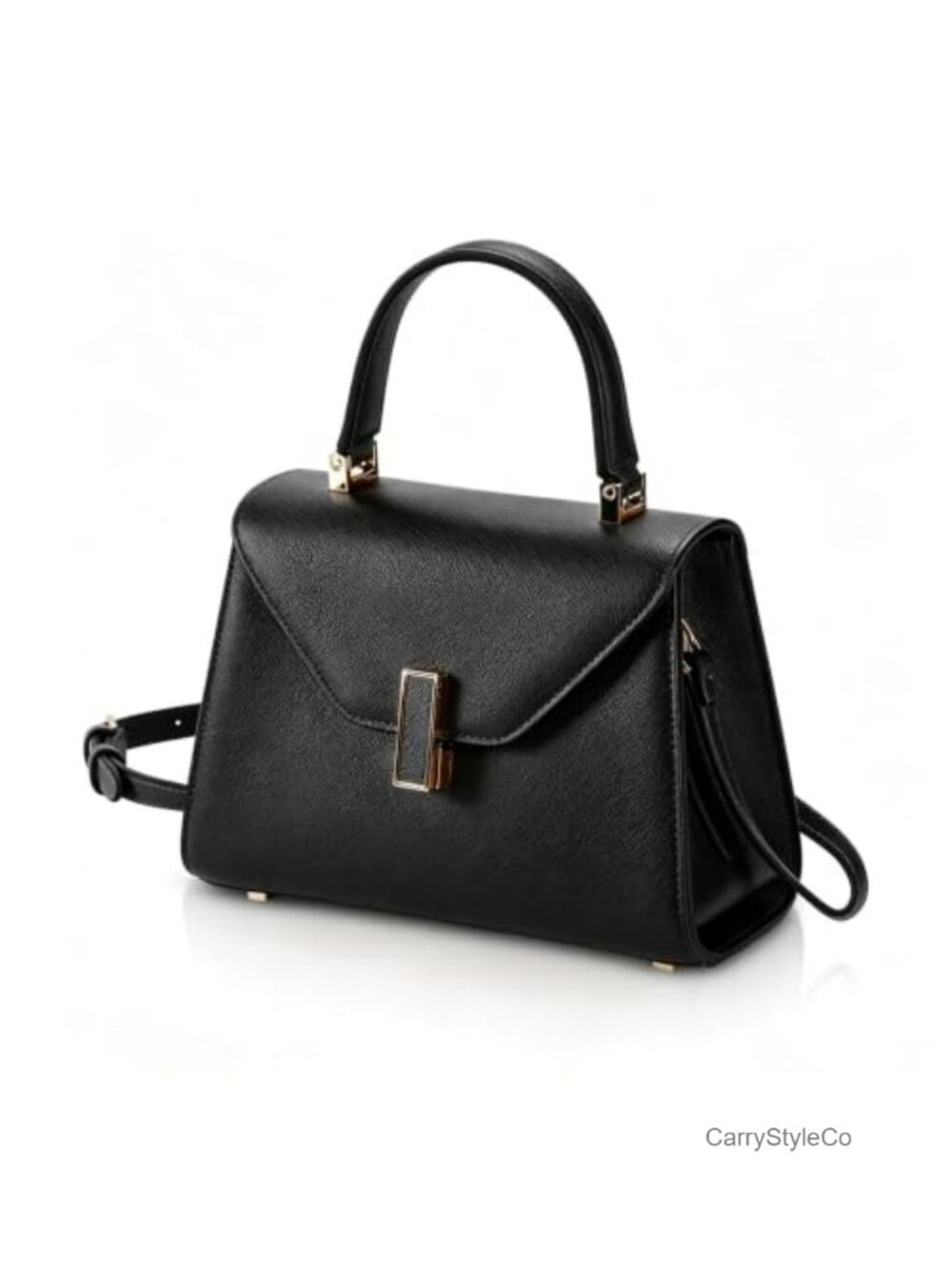 PU Leather Satchel Handbag Top Handle Shoulder Bag Twist Lock Purse